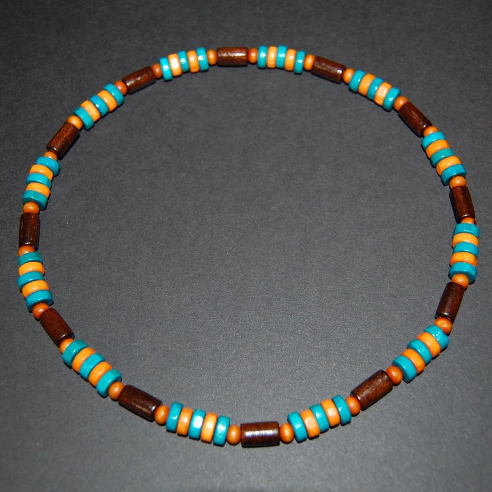 Men Necklace,Wood Necklace,Surfer Necklace,Tribal Style,Chocker,Beach Necklace
